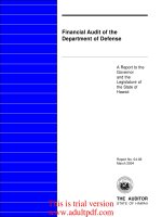 Financial Audit of the Department of Defense A Report to the Governor and the Legislature of the State of Hawaii_part1 pptx