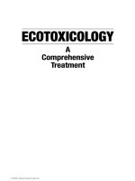 ECOTOXICOLOGY: A Comprehensive Treatment - Chapter 1 pptx