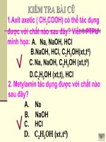 Bài giảng điện tử môn hóa học: aminoaxit cơ bản docx