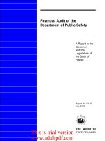 Financial Audit of the Department of Public Safety A Report to the Governor and the Legislature _part1 pot