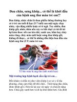 Đau chân, sưng khớp... có thể là khởi đầu của bệnh ung thư máu trẻ em!? docx