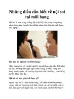 Những điều cần biết về nội soi tai mũi họng docx