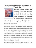 Các phương pháp điều trị sỏi niệu ít xâm lấn docx