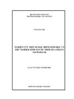 nghiên cứu một số đặc điểm sinh học và thử nghiệm sinh sản ốc nhồi pila polita tại đắc lắc