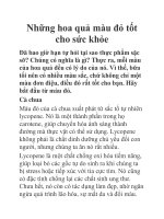 Những hoa quả màu đỏ tốt cho sức khỏe doc