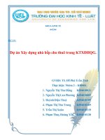 Tiểu luận xây dựng nhà bếp cho thuê