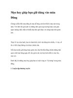 Mẹo hay giúp bạn giữ dáng vào mùa Đông docx