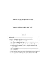 khóa luận tốt nghiệp bác sĩ đa khoa - khảo sát quan tâm chăm sóc sức khỏe