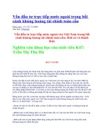 Vốn đầu tư trực tiếp nước ngoài vào Việt Nam trong bối cảnh khủng hoảng tài chính toàn cầu thời cơ và thách thức doc