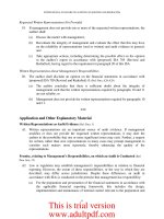 INTERNATIONAL STANDARD ON AUDITING 580 (REVISED AND REDRAFTED)Requested Written Representations potx