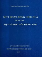 Một hoạt động hiệu quả trong việc dạy và nói tiếng Anh