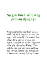 Sự giải thích về dị ứng protein động vật pot