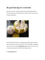 Bí quyết làm đẹp từ vỏ trái bưởi pot