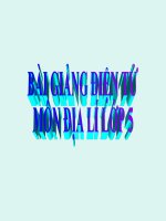 Giáo án địa lý lớp 5 