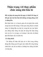 Thận trọng với thực phẩm chức năng khi bầu bí docx