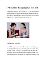 10 bí mật làm đẹp cực độc bạn chưa biết ppt