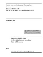 Capitol Area Architectural and Planning Board . Financial-Related Audit For the Period July 1, 1995, through June 30, 1999 _part1 pptx