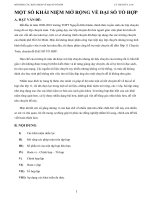 Một số khái niệm mở rộng về Đại số tổ hợp