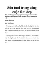 Sữa tươi trong công cuộc làm đẹp docx