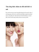 Tìm công thức chăm sóc đôi môi khô và nứt doc