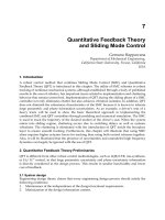 RECENT ADVANCES IN ROBUST CONTROL – NOVEL APPROACHES AND DESIGN METHODSE Part 6 potx
