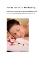 Phục hồi nhan sắc sau đêm thức trắng pot