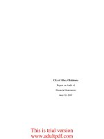 Oklahoma Report on Audit of Financial Statements June 30, 2007_part1 ppt