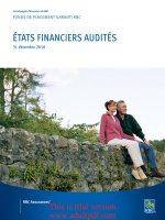 La Compagnie d’assurance vie RBC FONDS DE PLACEMENT GARANTI RBC ÉTATS FINANCIERS AUDITÉS 31 décembre 2010_1 ppt