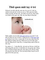 Thói quen mút tay ở trẻ ppt