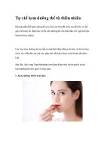 Tự chế kem dưỡng thể từ thiên nhiên doc