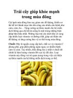 Trái cây giúp khỏe mạnh trong mùa đông ppt