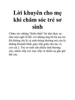 Lời khuyên cho mẹ khi chăm sóc trẻ sơ sinh potx