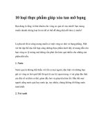 10 loại thực phẩm giúp xóa tan mỡ bụng potx