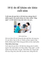 10 lý do để khám sức khỏe cuối năm pptx