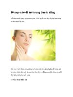 10 mẹo nhỏ để trẻ trung duyên dáng ppt