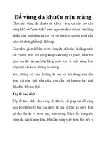 Để vùng da khuỷu mịn màng pot