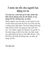 3 món ăn tốt cho người lao động trí óc pdf