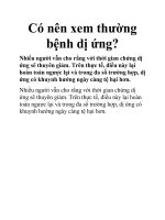 Có nên xem thường bệnh dị ứng? ppt