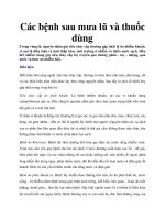 Các bệnh sau mưa lũ và thuốc dùng potx