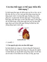 Cơn đau thắt ngực có thể nguy hiểm đến tính mạng ? ppt