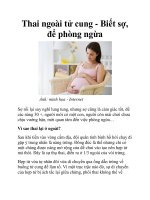 Thai ngoài tử cung - Biết sợ, để phòng ngừa pptx