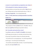 CÁCH XỬ LÝ 326 LỖI THƯỜNG GẶP KHI DÙNG MÁY TÍNH (P7) docx