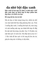 Đep da nhờ bột đậu xanh potx