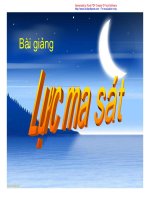 Bài giảng lực ma sát doc