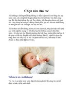 Chọn sữa cho trẻ pptx