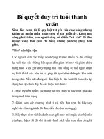 Bí quyết duy trì tuổi thanh xuân doc