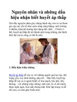 Nguyên nhân và những dấu hiệu nhận biết huyết áp thấp ppt