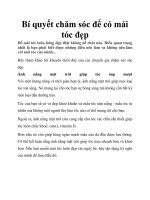 Bí quyết chăm sóc để có mái tóc đẹp docx