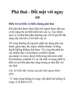 Phá thai - Ðối mặt với nguy cơ pdf