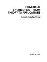 Biomedical Engineering From Theory to Applications Part 1 doc